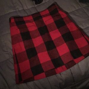 JCrew Plaid A-line Miniskirt 100% wool size 2